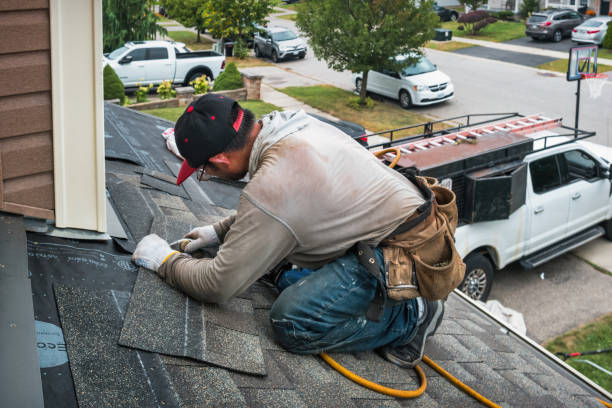 Professional Gutter Repair And Installation technician working in Bellaire, OH